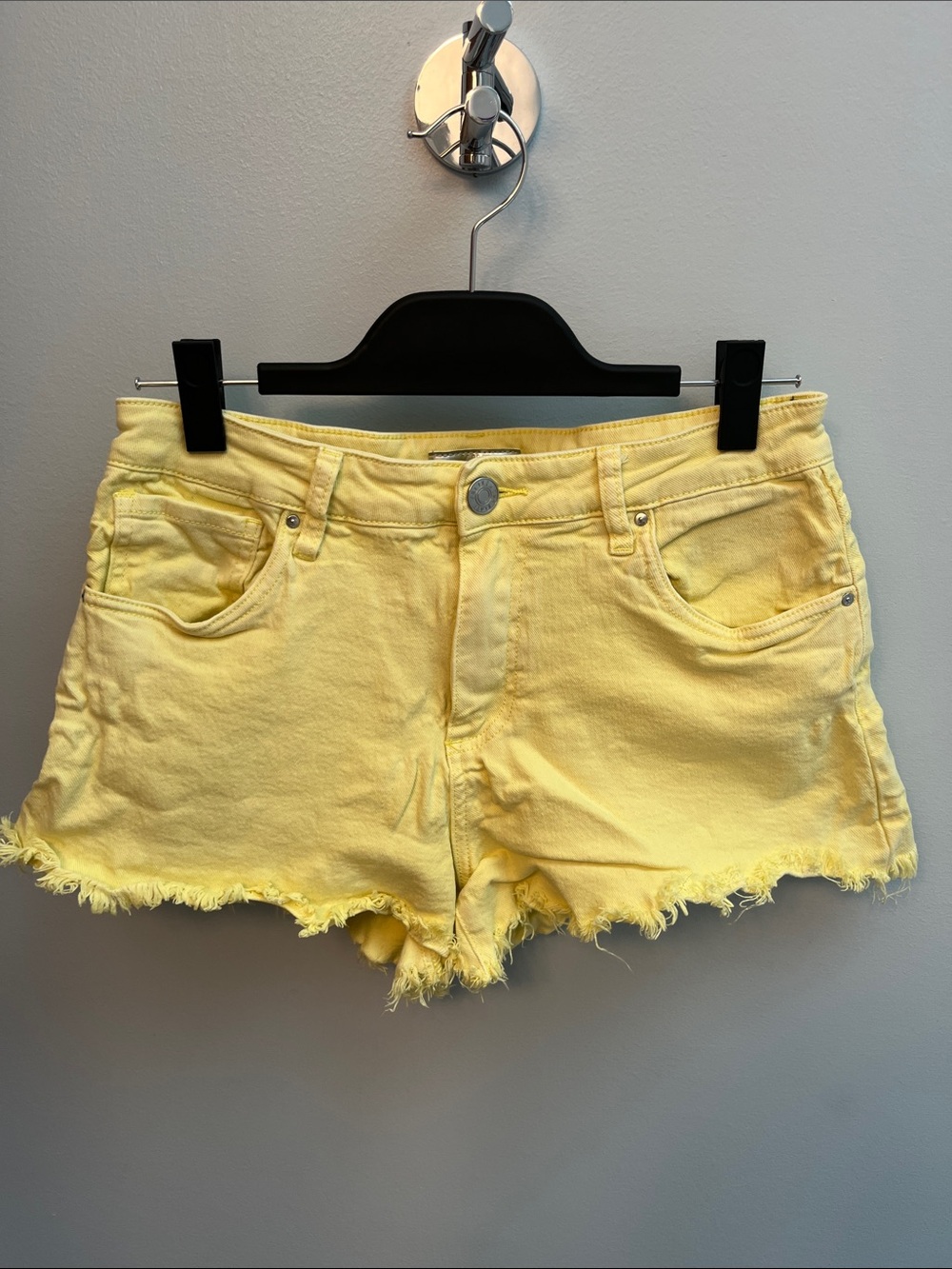 Kut from the Kloth Neon Yellow Denim Cutoff Shorts